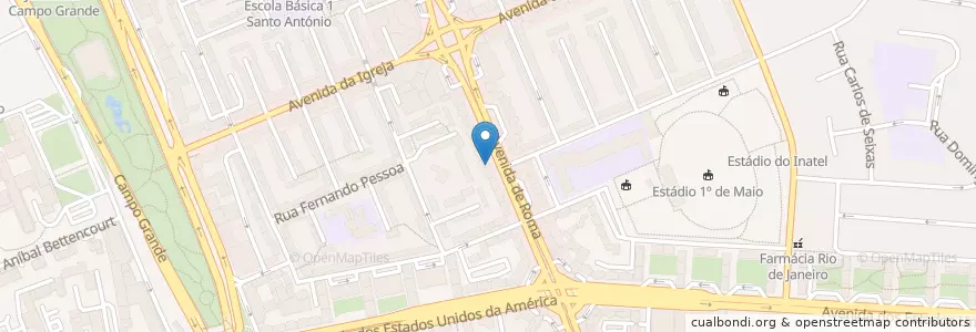 Mapa de ubicacion de Farmácia Roma en Portugal, Área Metropolitana De Lisboa, Lisboa, Grande Lisboa, Lisboa, Alvalade.