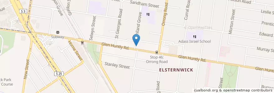 Mapa de ubicacion de Elsternwick Post Office en Australië, Victoria, City Of Glen Eira.