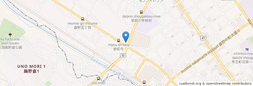 Mapa de ubicacion de 安楽亭 en Japan, Tokio, 町田市.