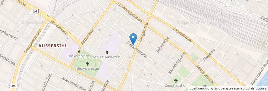 Mapa de ubicacion de Rotana en Suisse, Zurich, District De Zurich, Zurich.