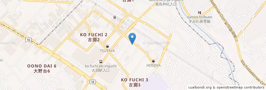 Mapa de ubicacion de すずらん薬局 古淵店 en Japón, Prefectura De Kanagawa, 相模原市, 南区.