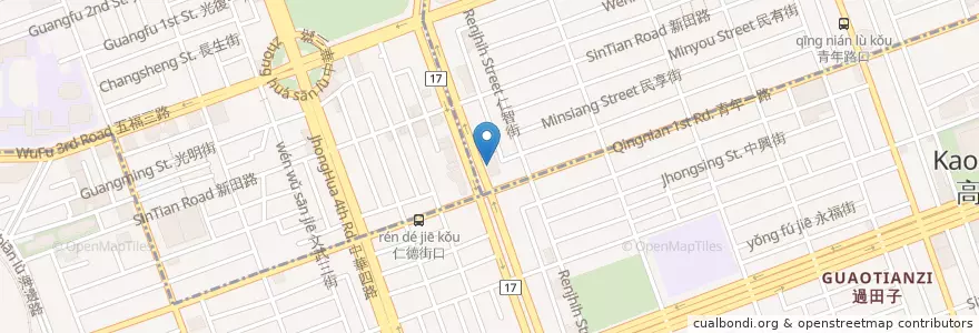 Mapa de ubicacion de 花旗銀行 en Tayvan, Kaohsiung, 新興區.