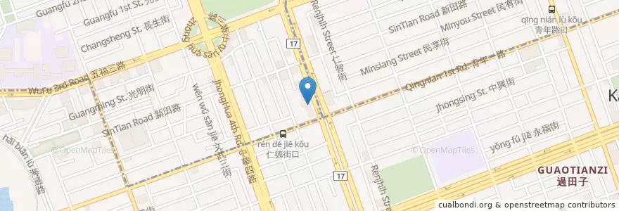 Mapa de ubicacion de 品田牧場 en 臺灣, 高雄市, 前金區.