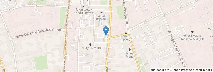 Mapa de ubicacion de Сунжа en Rússia, Distrito Federal Central, Москва, Центральный Административный Округ, Район Замоскворечье.