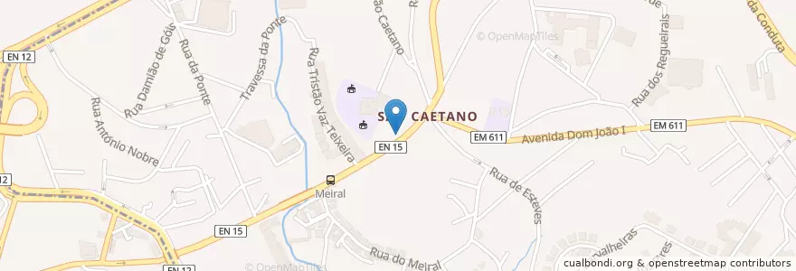 Mapa de ubicacion de A Regional de São Caetano en 포르투갈, 노르트 지방, Área Metropolitana Do Porto, 포르투, Gondomar, Rio Tinto.