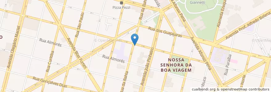 Mapa de ubicacion de Restaurante Rossi en Brazilië, Regio Zuidoost, Minas Gerais, Região Geográfica Intermediária De Belo Horizonte, Região Metropolitana De Belo Horizonte, Microrregião Belo Horizonte, Belo Horizonte.