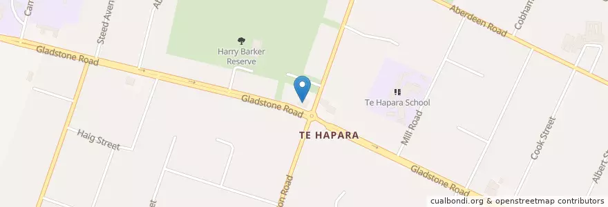 Mapa de ubicacion de Eastland Veterinary Services en New Zealand, Gisborne.