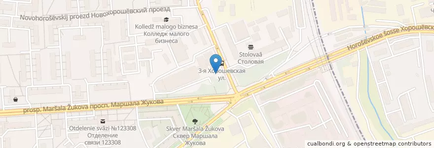 Mapa de ubicacion de Банк Союз en Russie, District Fédéral Central, Moscou, Северо-Западный Административный Округ, Район Хорошёво-Мнёвники.