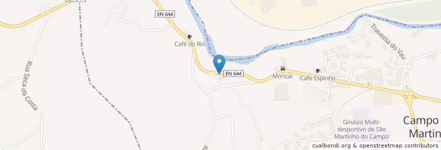 Mapa de ubicacion de Café Rompante en البرتغال, المنطقة الشمالية (البرتغال), Área Metropolitana Do Porto, بورتو, Santo Tirso, Vila Nova Do Campo.