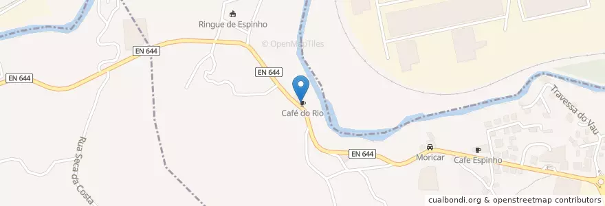 Mapa de ubicacion de Café do Rio en Portugal, Nord, Área Metropolitana Do Porto, Porto, Santo Tirso, Vila Nova Do Campo.