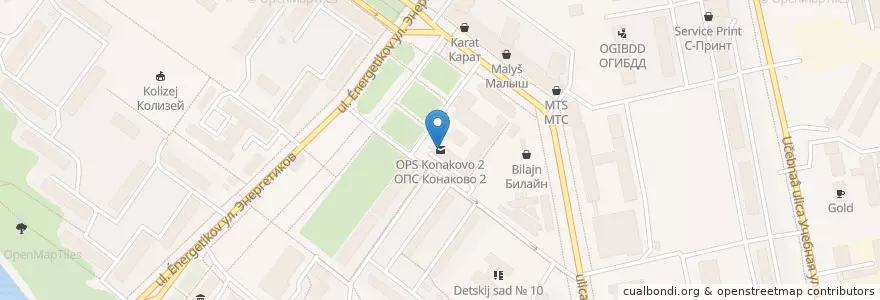 Mapa de ubicacion de ОПС Конаково 2 en Russia, Central Federal District, Tver Oblast, Konakovsky District, Городское Поселение Конаково.