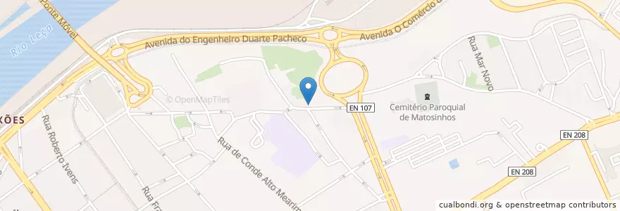 Mapa de ubicacion de Café Fonte dos Dois Amigos en Португалия, Северный, Porto, Área Metropolitana Do Porto, Matosinhos, Matosinhos E Leça Da Palmeira.