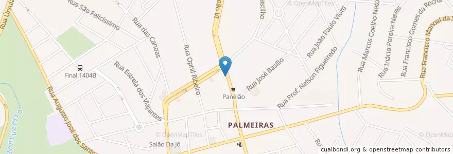 Mapa de ubicacion de Palmieri Burguer en Brazil, Southeast Region, Minas Gerais, Região Geográfica Intermediária De Belo Horizonte, Região Metropolitana De Belo Horizonte, Microrregião Belo Horizonte, Belo Horizonte.