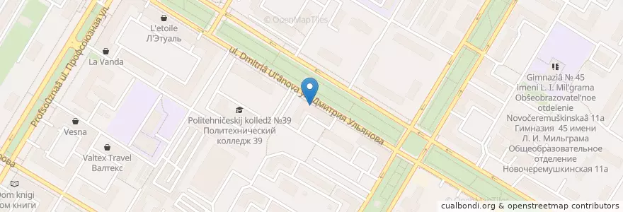 Mapa de ubicacion de Subway en ロシア, 中央連邦管区, モスクワ, Юго-Западный Административный Округ, Академический Район.