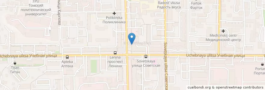Mapa de ubicacion de Вита en Rusland, Federaal District Siberië, Томская Область, Томский Район, Городской Округ Томск.