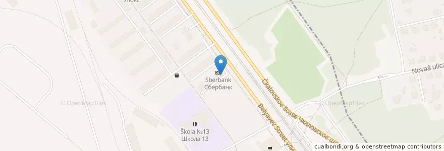 Mapa de ubicacion de Отделение связи №141104 en Russia, Distretto Federale Centrale, Oblast' Di Mosca, Городской Округ Щёлково.