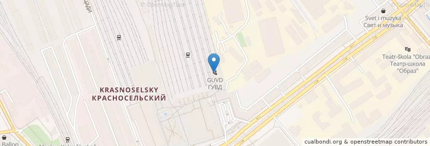 Mapa de ubicacion de ГУВД en Rússia, Distrito Federal Central, Москва, Центральный Административный Округ, Красносельский Район.