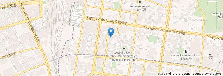 Mapa de ubicacion de 七輪焼肉酒家 炭小屋 仙台駅東口店 en Japão, 宮城県, 仙台市, 青葉区, 宮城野区.