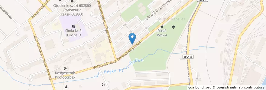 Mapa de ubicacion de Кедр en Rússia, Distrito Federal Oriental, Krai De Khabarovsk, Ванинский Район, Городское Поселение Ванино.