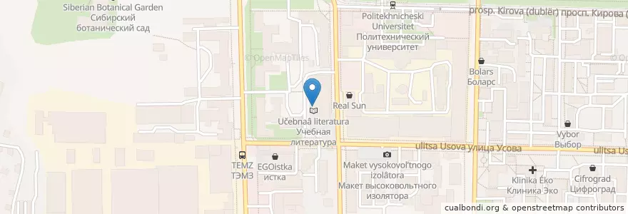 Mapa de ubicacion de Кафе для студентов en Russland, Föderationskreis Sibirien, Oblast Tomsk, Томский Район, Городской Округ Томск.