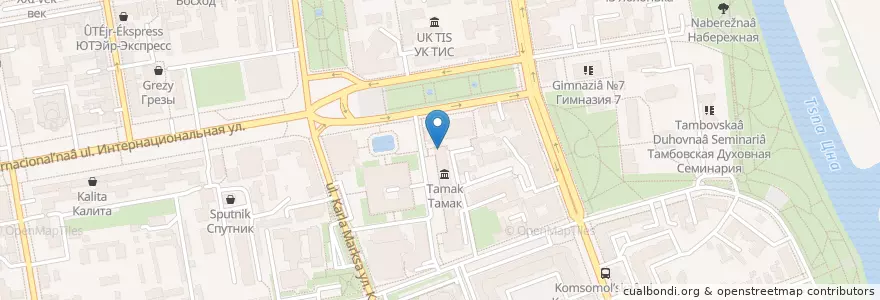 Mapa de ubicacion de 1я пиццерия en Russie, District Fédéral Central, Oblast De Tambov, Тамбовский Район, Городской Округ Тамбов.