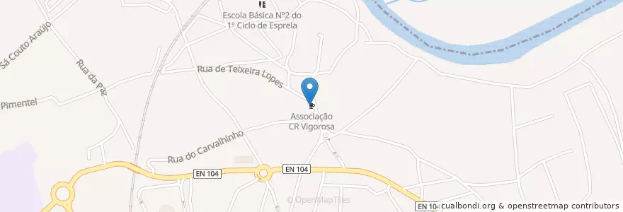 Mapa de ubicacion de Associação CR Vigorosa en Portogallo, Nord, Área Metropolitana Do Porto, Porto, Trofa, Bougado.