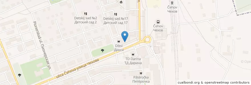 Mapa de ubicacion de Сбербанк en 俄罗斯/俄羅斯, Центральный Федеральный Округ, 莫斯科州, Городской Округ Чехов.