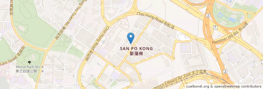 Mapa de ubicacion de HSBC en 중국, 광둥성, 홍콩, 신제, 가우룽, 黃大仙區 Wong Tai Sin District, 九龍城區 Kowloon City District.
