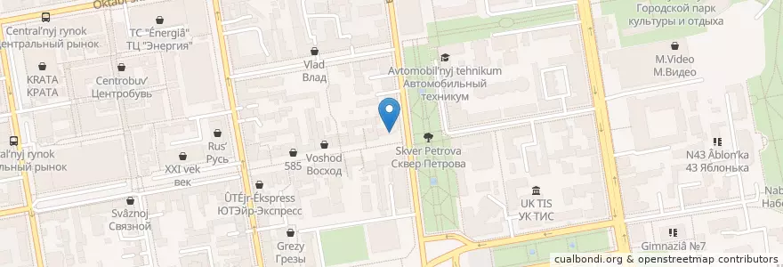 Mapa de ubicacion de Бир-хаус en Rusia, Distrito Federal Central, Óblast De Tambov, Тамбовский Район, Городской Округ Тамбов.
