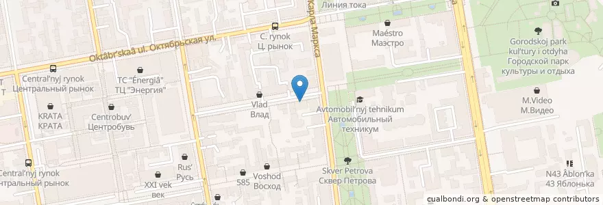 Mapa de ubicacion de Папа Карло en Rusia, Distrito Federal Central, Óblast De Tambov, Тамбовский Район, Городской Округ Тамбов.