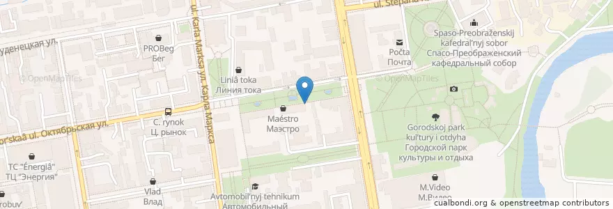 Mapa de ubicacion de Тамбовкредитпромбанк en ロシア, 中央連邦管区, タンボフ州, Тамбовский Район, Городской Округ Тамбов.