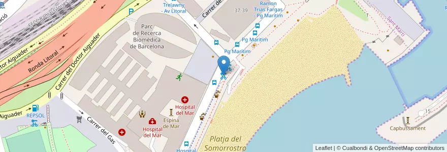 Mapa de ubicacion de 125 - Passeig Maritim 31 en Spain, Catalonia, Barcelona, Barcelonès, Barcelona.