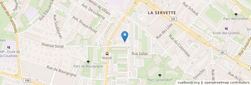 Mapa de ubicacion de Brasserie Lamartine en سوئیس, ژنو, ژنو, Genève.
