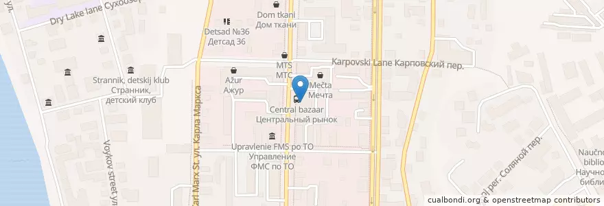 Mapa de ubicacion de Национальный банк Траст en ロシア, シベリア連邦管区, トムスク州, トムスク地区, トムスク管区.