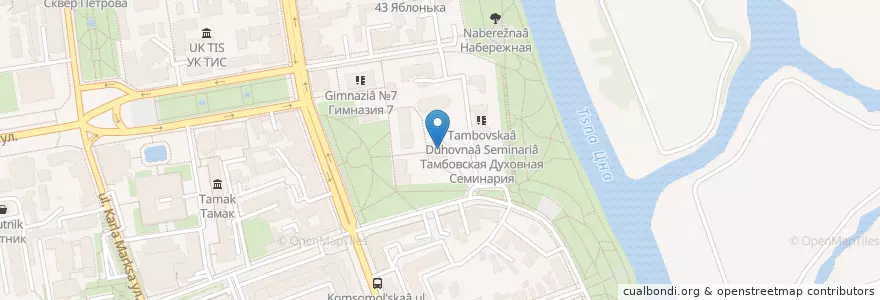 Mapa de ubicacion de Собор Иконы Божией Матери Казанская en Russia, Central Federal District, Tambov Oblast, Tambovsky District, Tambov.