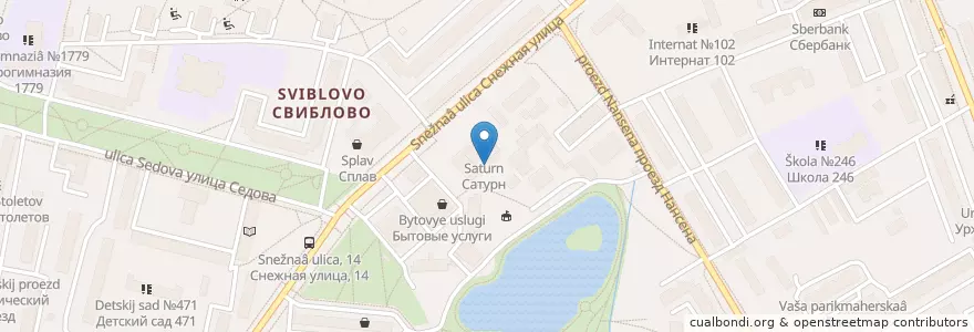 Mapa de ubicacion de район Свиблово en 러시아, Центральный Федеральный Округ, Москва, Северо-Восточный Административный Округ, Район Свиблово.