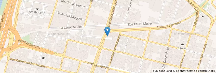 Mapa de ubicacion de Roma en 브라질, 남부지방, 히우그란지두술, Região Metropolitana De Porto Alegre, Região Geográfica Intermediária De Porto Alegre, Região Geográfica Imediata De Porto Alegre, 포르투알레그리.