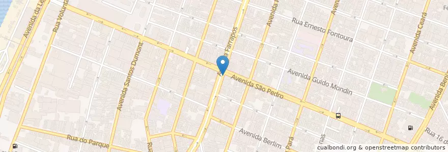 Mapa de ubicacion de Banco do Brasil en Brasilien, Süden, Rio Grande Do Sul, Região Metropolitana De Porto Alegre, Região Geográfica Intermediária De Porto Alegre, Região Geográfica Imediata De Porto Alegre, Porto Alegre.