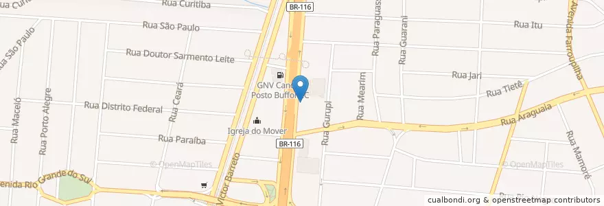 Mapa de ubicacion de Dalla Vecchia Churrascaria en Brazil, Jižní Region, Rio Grande Do Sul, Região Geográfica Intermediária De Porto Alegre, Região Metropolitana De Porto Alegre, Região Geográfica Imediata De Porto Alegre, Canoas.