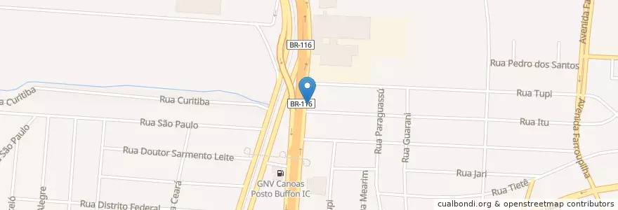 Mapa de ubicacion de Sauna Coquetel en ブラジル, 南部地域, リオグランデ・ド・スル, Região Geográfica Intermediária De Porto Alegre, Região Metropolitana De Porto Alegre, Região Geográfica Imediata De Porto Alegre, Canoas.