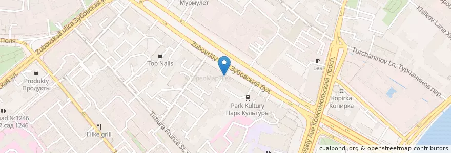 Mapa de ubicacion de 36,6 en Россия, Центральный Федеральный Округ, Москва, Центральный Административный Округ, Район Хамовники.