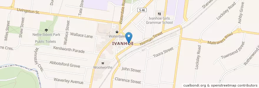 Mapa de ubicacion de Uniting Church Kindergarten en Australië, Victoria, City Of Banyule.