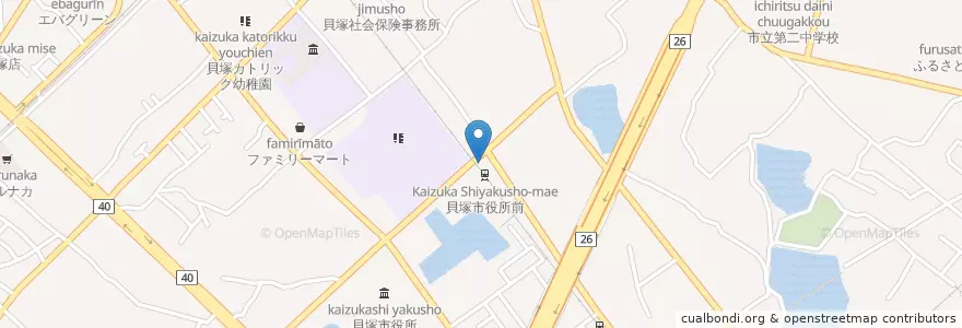 Mapa de ubicacion de 小池眼科 en Japan, Präfektur Osaka, 貝塚市.