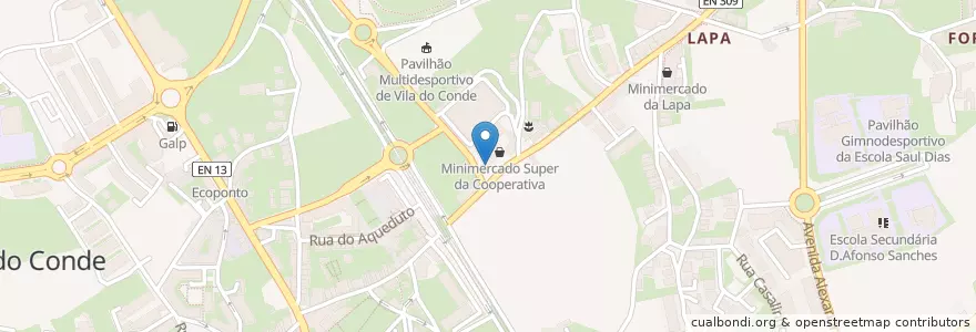 Mapa de ubicacion de Crédito Agrícola en ポルトガル, ノルテ, Área Metropolitana Do Porto, Porto, Vila Do Conde, Vila Do Conde.