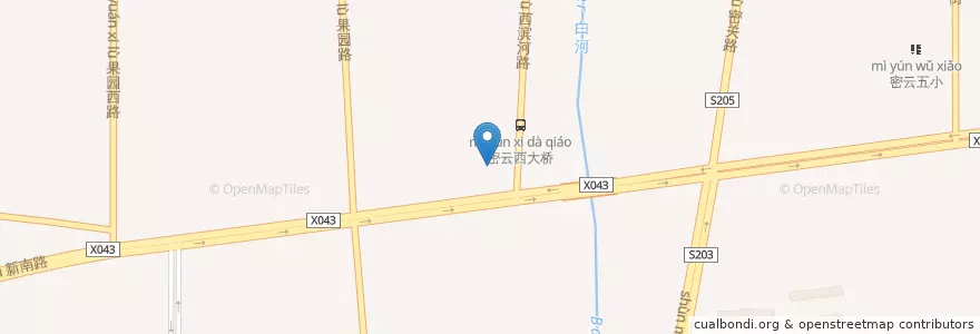 Mapa de ubicacion de 中国石化 en 中国, 北京市, 河北省, 密云区, 鼓楼街道, 果园街道.