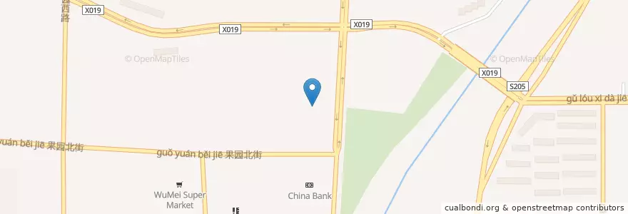Mapa de ubicacion de 中国邮政 en 中国, 北京市, 河北省, 密云区, 鼓楼街道, 果园街道.