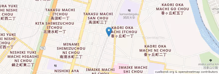 Mapa de ubicacion de 張村歯科 en Япония, Осака, Сакаи, 堺区.