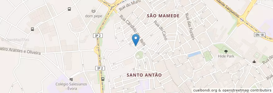 Mapa de ubicacion de O Fialho en 포르투갈, Alentejo, Alentejo Central, Évora, Évora, Bacelo E Senhora Da Saúde, Évora.