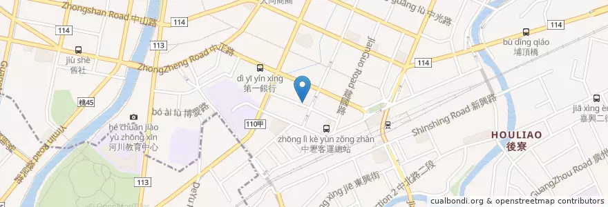 Mapa de ubicacion de 新國民醫院 en Taiwan, Taoyuan, Zhongli.