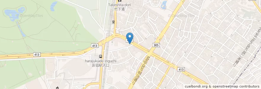 Mapa de ubicacion de 南国酒家 en 日本, 東京都, 渋谷区.
